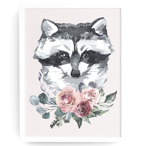Other - Raccoon Wall Art Watercolor Illustration Print Poster Unframed